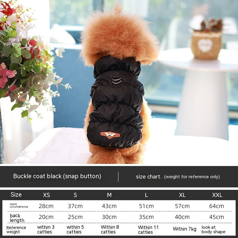 Dog Clothes Vest Warm Cotton With Buckle